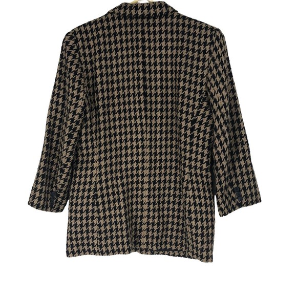 Vintage Liz Claiborne Wool Blend Blazer Jacket Chevron Like Print sz 12P Pockets - Picture 2 of 6